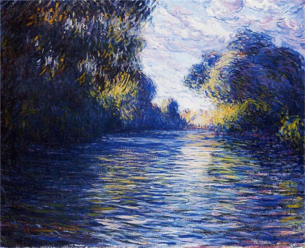 Morning on the Seine - Claude Monet Paintings